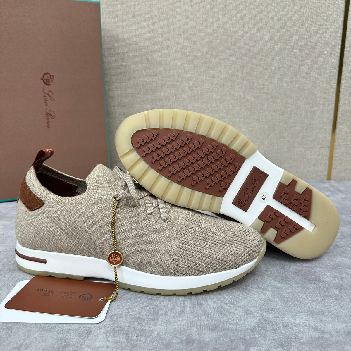 Blue Knit Contrast Sole Runner - Men's