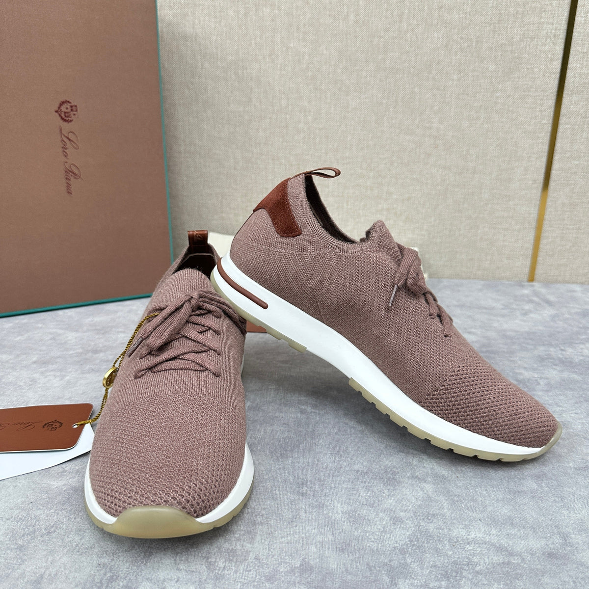Blue Knit Contrast Sole Runner - Men's