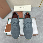 Grey Knit Slip-On Low-Top - Men's