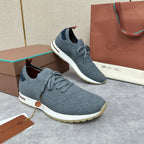 Grey Knit Slip-On Low-Top - Men's