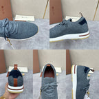 Grey Knit Slip-On Low-Top - Men's