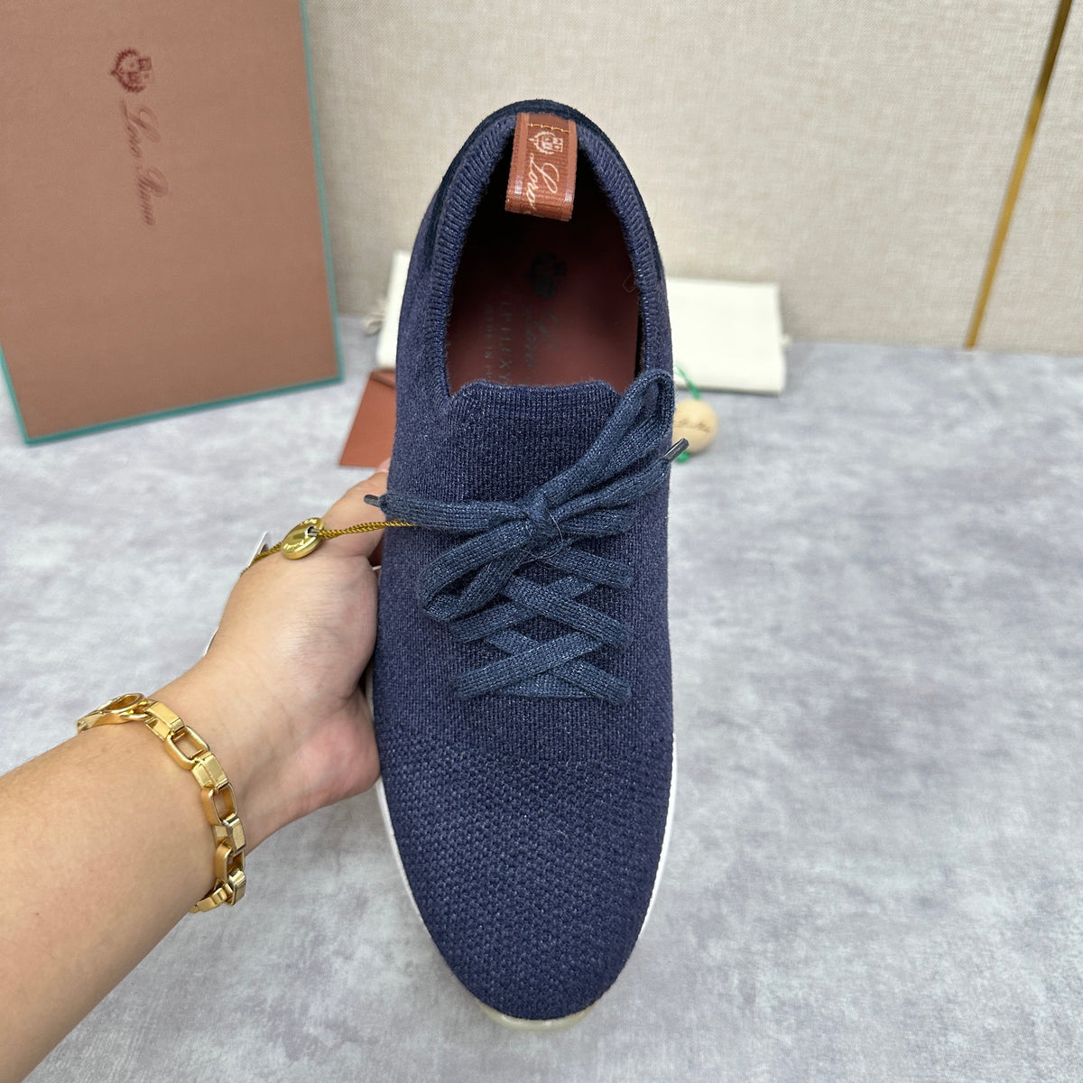 Grey Knit Slip-On Low-Top - Men's