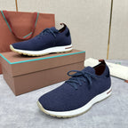 Grey Knit Slip-On Low-Top - Men's