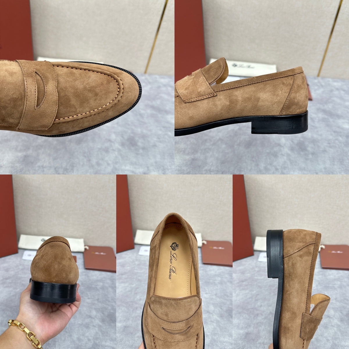 Olive Suede Plain Loafer - Men's
