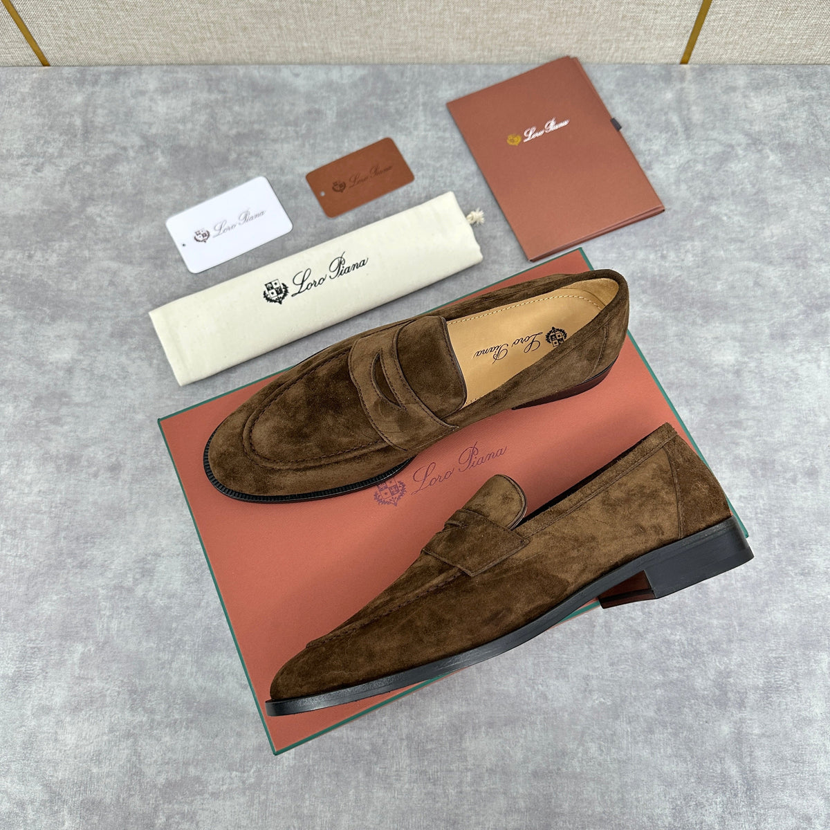 Brown Suede Fringe Loafer - Men's