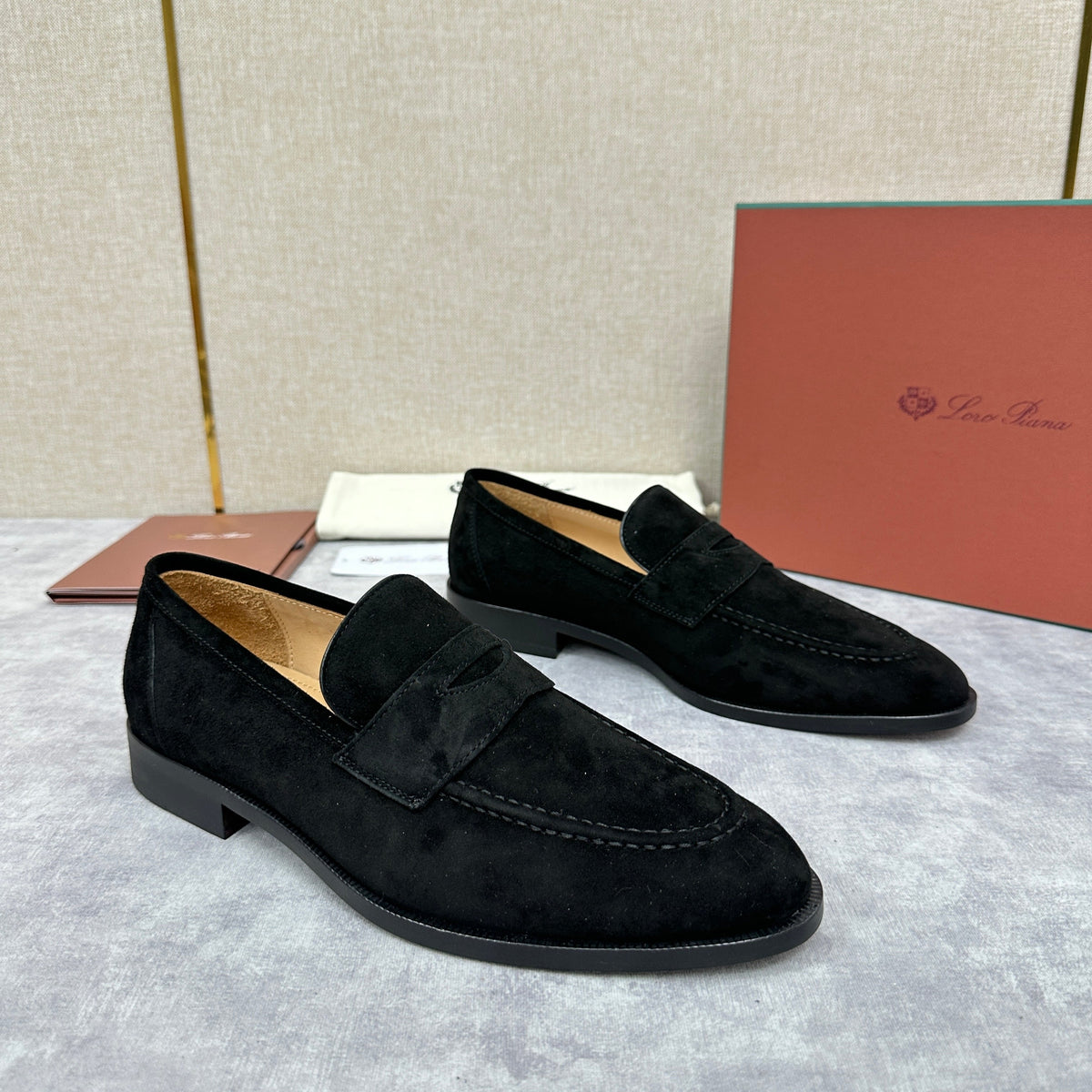 Brown Suede Fringe Loafer - Men's