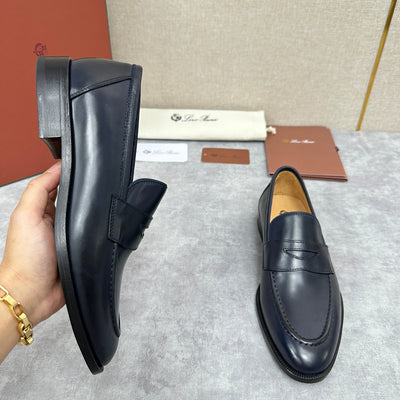 Brown Leather Plain Penny Loafer - Men's