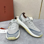 Grey Mesh Panelled Runner - Men's
