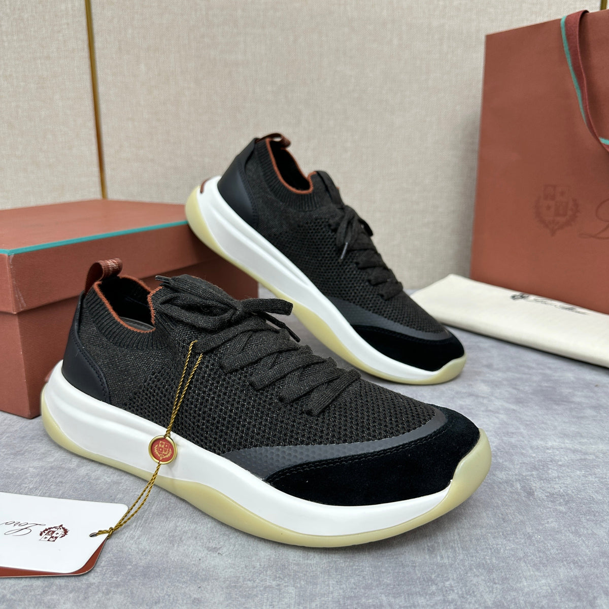 Cream Knit Chunky Sole Runner - Men's
