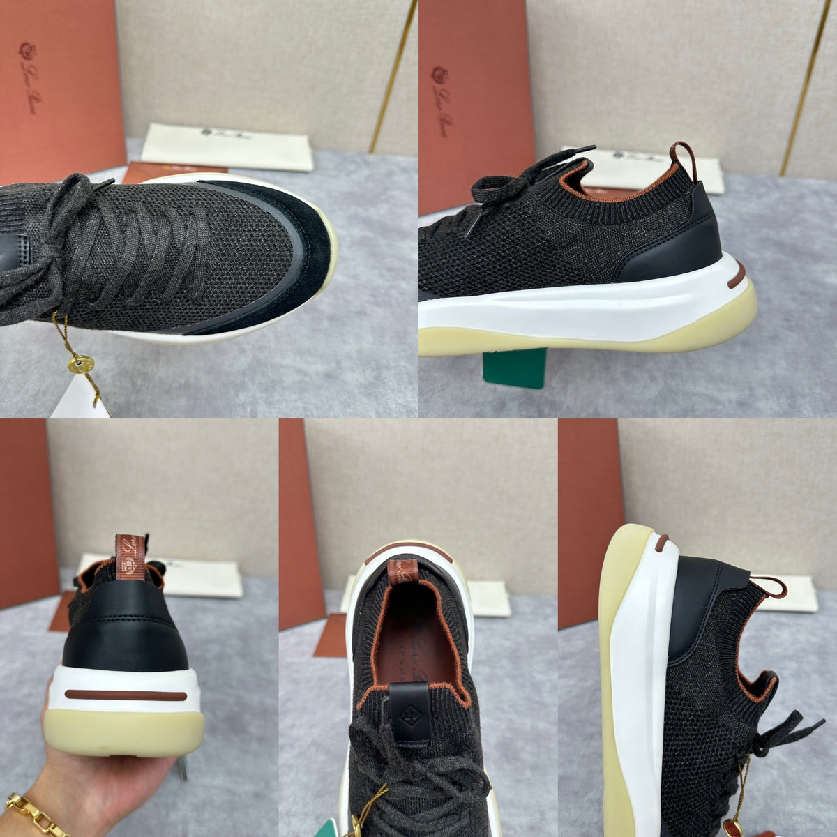 Cream Knit Chunky Sole Runner - Men's