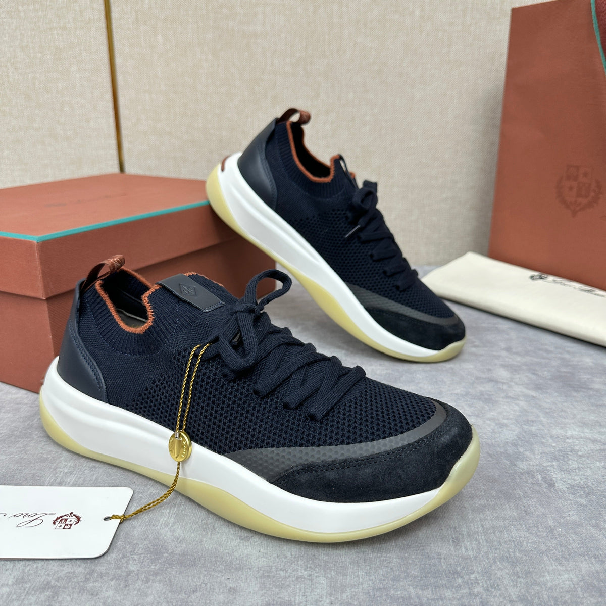 Cream Knit Chunky Sole Runner - Men's