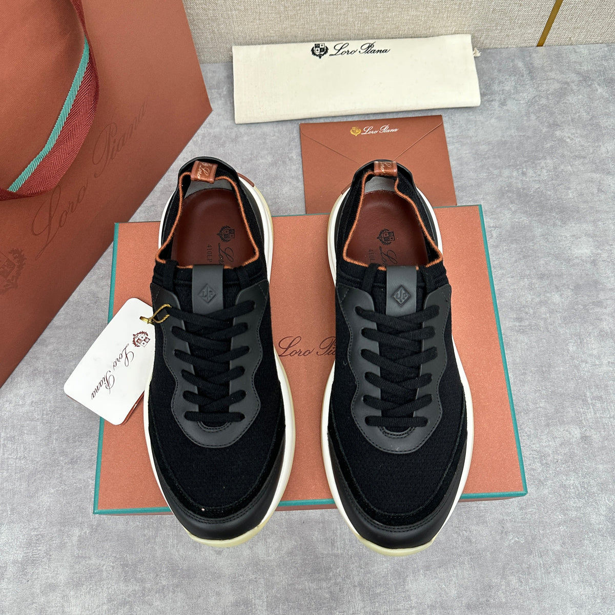 Cream Knit Chunky Sole Runner - Men's