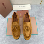 Brown Suede Tassel Loafer - Men's