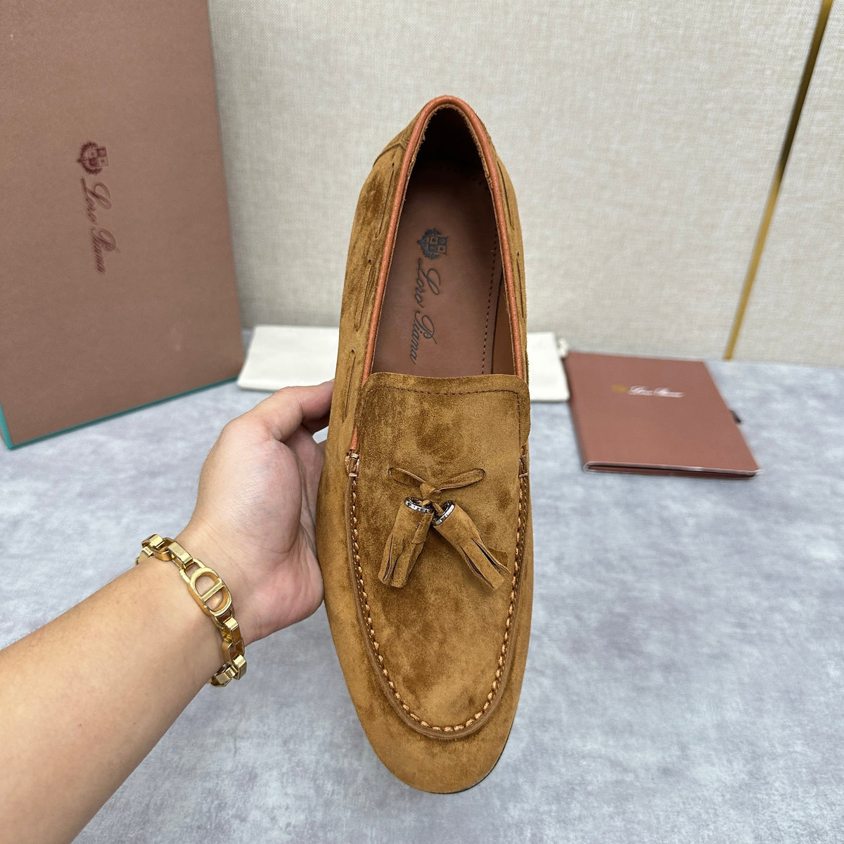 Brown Suede Tassel Loafer - Men's