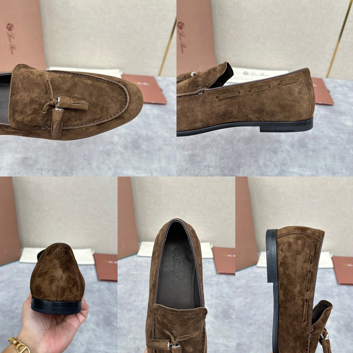 Cream Suede Contrast Sole Loafer - Men's