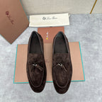 Brown Suede Tassel Loafer - Men's
