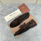 Brown Suede Tassel Loafer - Men's