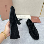 Cream Suede Contrast Sole Loafer - Men's