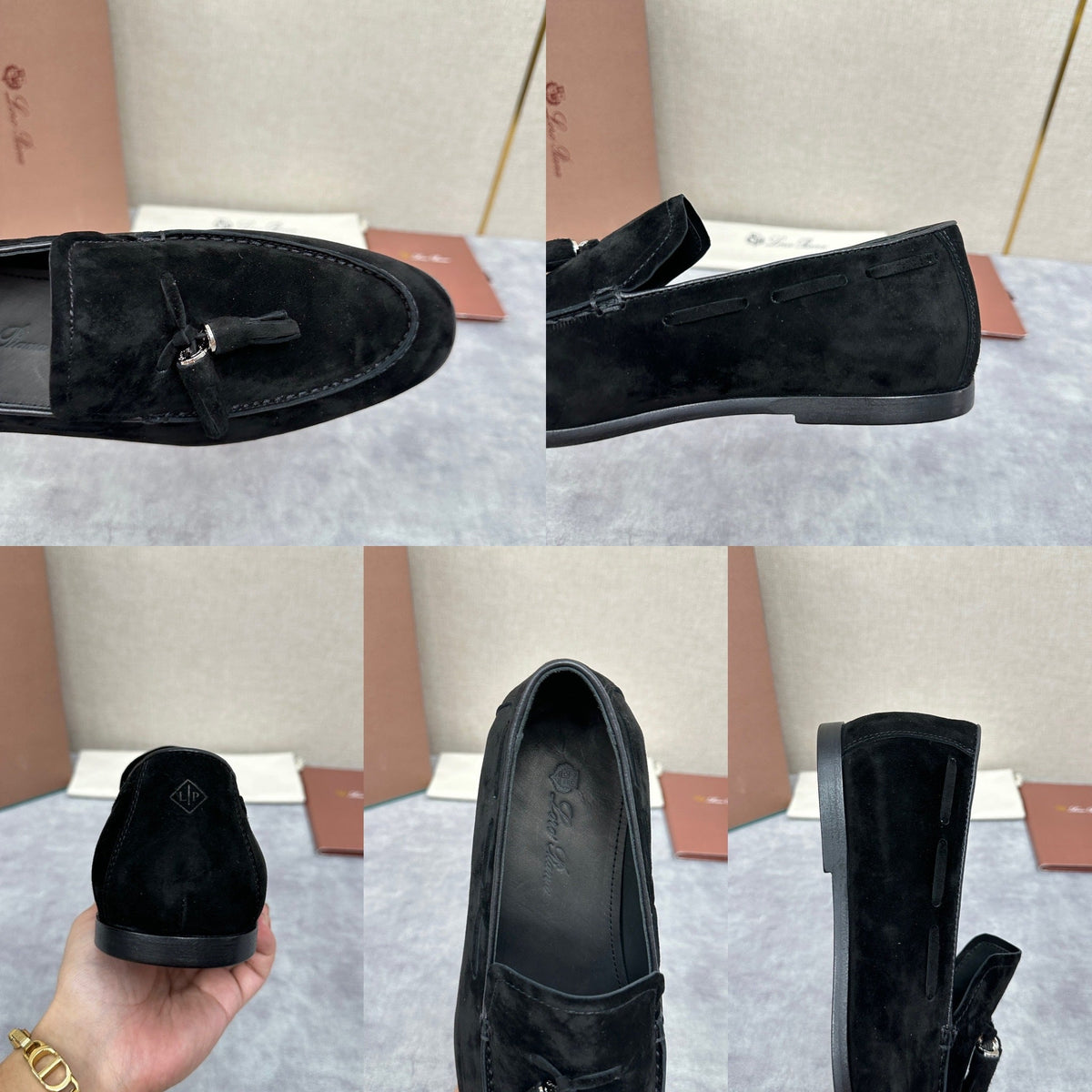 Cream Suede Contrast Sole Loafer - Men's