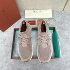 Grey Knit Contrast Sole Runner - Men's