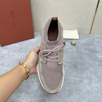Grey Knit Contrast Sole Runner - Men's