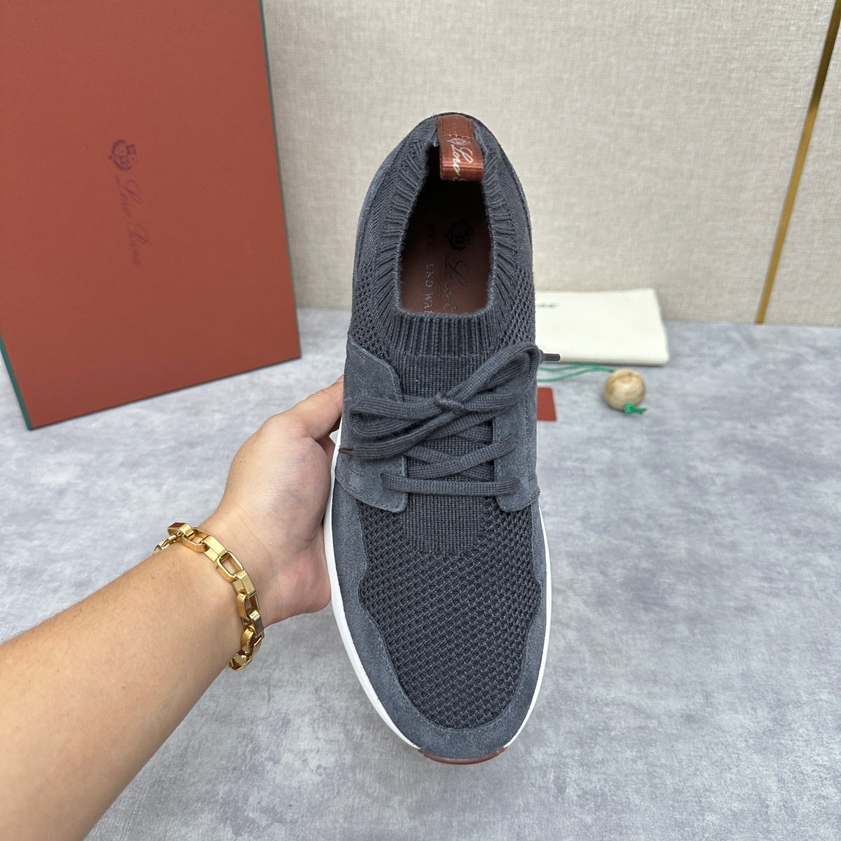 Grey Knit Tonal Runner - Men's