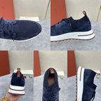 Grey Knit Contrast Sole Runner - Men's