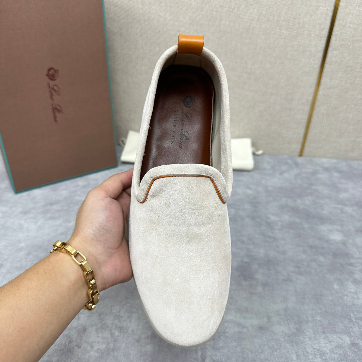 Blue Suede Slip-On Loafer - Men's