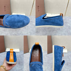 Blue Suede Slip-On Loafer - Men's
