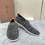 Blue Suede Slip-On Loafer - Men's