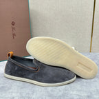 Blue Suede Slip-On Loafer - Men's