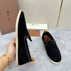 Blue Suede Slip-On Loafer - Men's