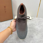 Grey Knit Tonal Sock Runner - Men's