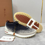 Grey Knit Tonal Sock Runner - Men's