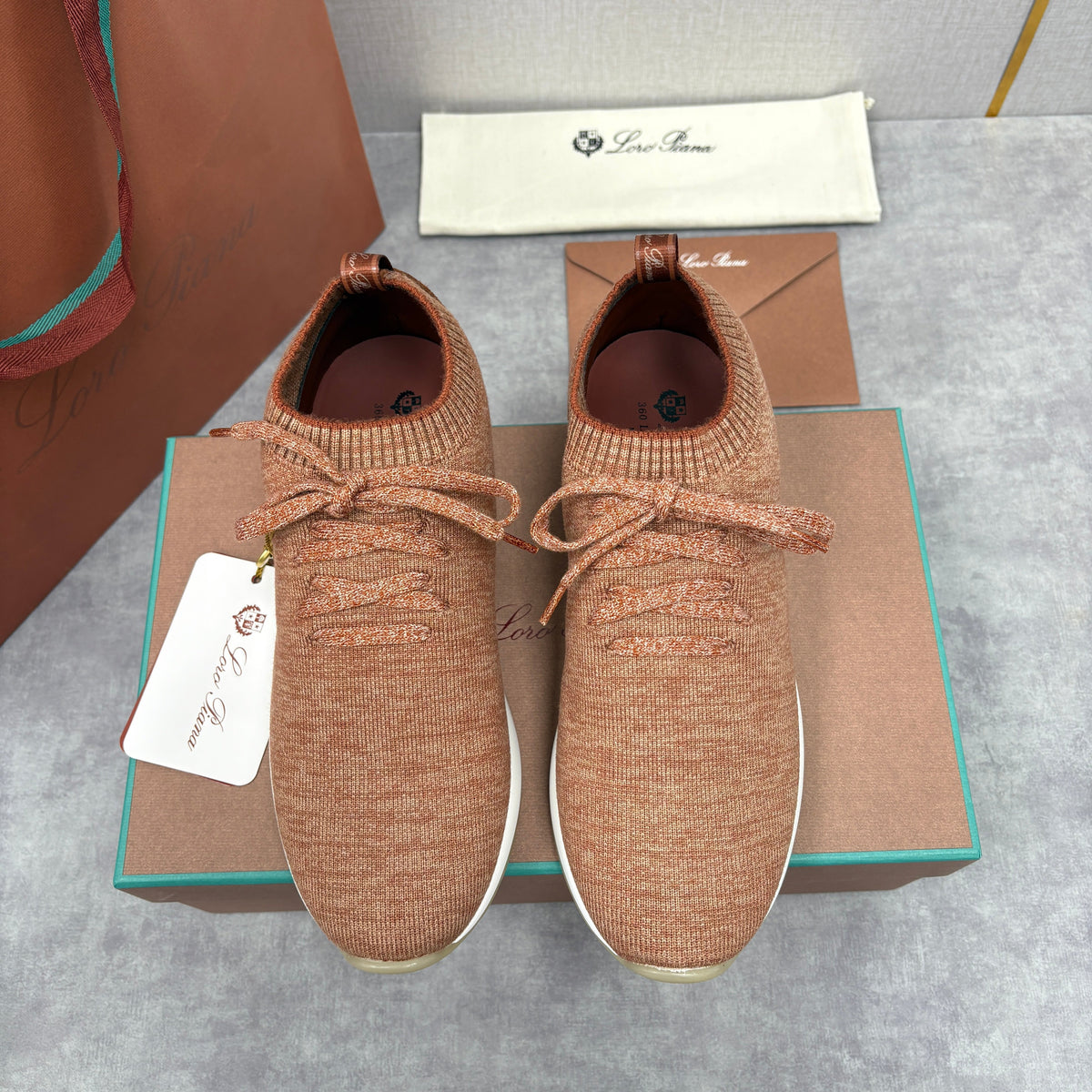Brown Knit Tonal Sock Runner - Men's