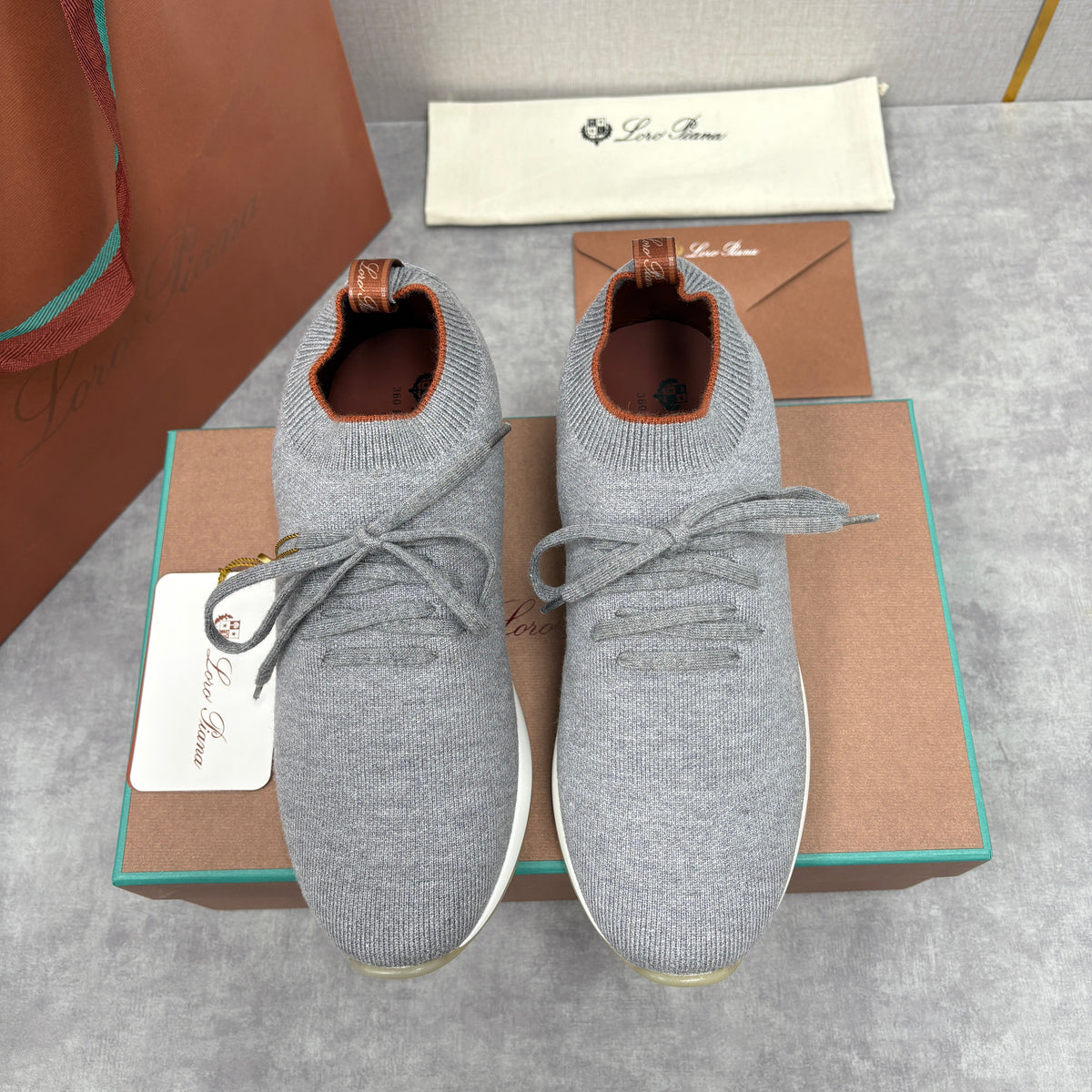 Brown Knit Tonal Sock Runner - Men's