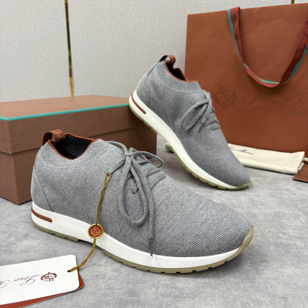 Brown Knit Tonal Sock Runner - Men's