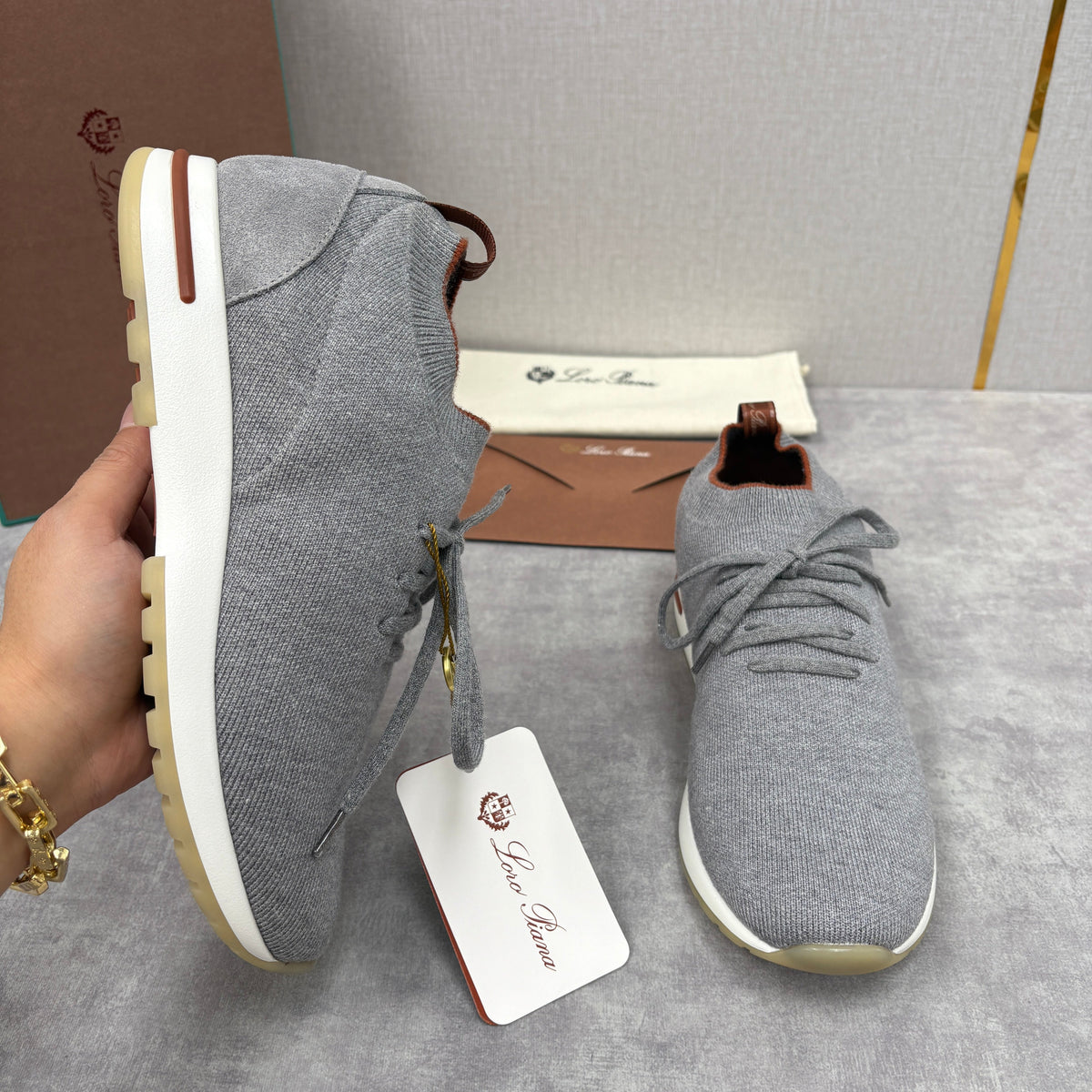 Brown Knit Tonal Sock Runner - Men's