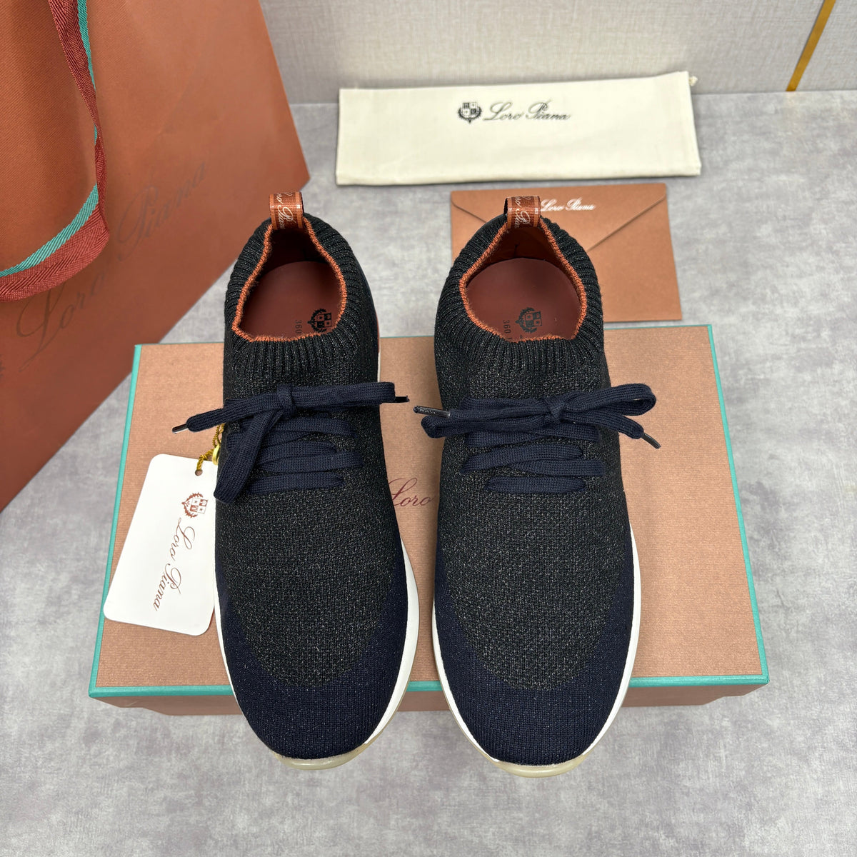 Brown Knit Tonal Sock Runner - Men's
