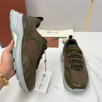 Olive Mesh Panelled Runner - Men's