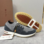 Grey Knit Panelled Runner - Men's