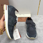 Grey Knit Panelled Runner - Men's