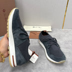 Grey Knit Panelled Runner - Men's