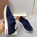 Grey Knit Panelled Runner - Men's