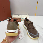 Sand Chocolate Dark Brown and Beige Sneakers - Men's