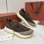 Sand Chocolate Dark Brown and Beige Sneakers - Men's