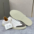 White Leather Cupsole Low-Top - Men's