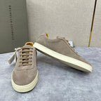 Beige Suede Cupsole Low-Top - Men's