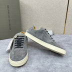 Beige Suede Cupsole Low-Top - Men's