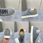 Beige Suede Cupsole Low-Top - Men's